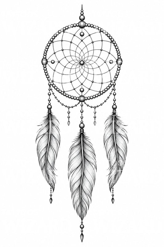 Ornamental Dreamcatcher Tattoo Design