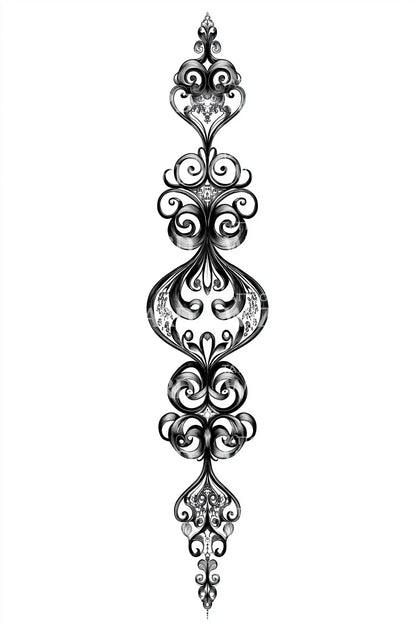 Ornamental Filigree Totem Tattoo Illustration