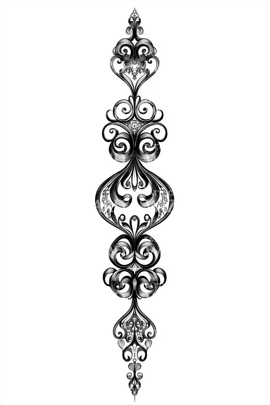 Ornamental Filigree Totem Tattoo Illustration