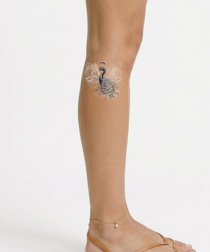 Delicate Peacock Tattoo Design