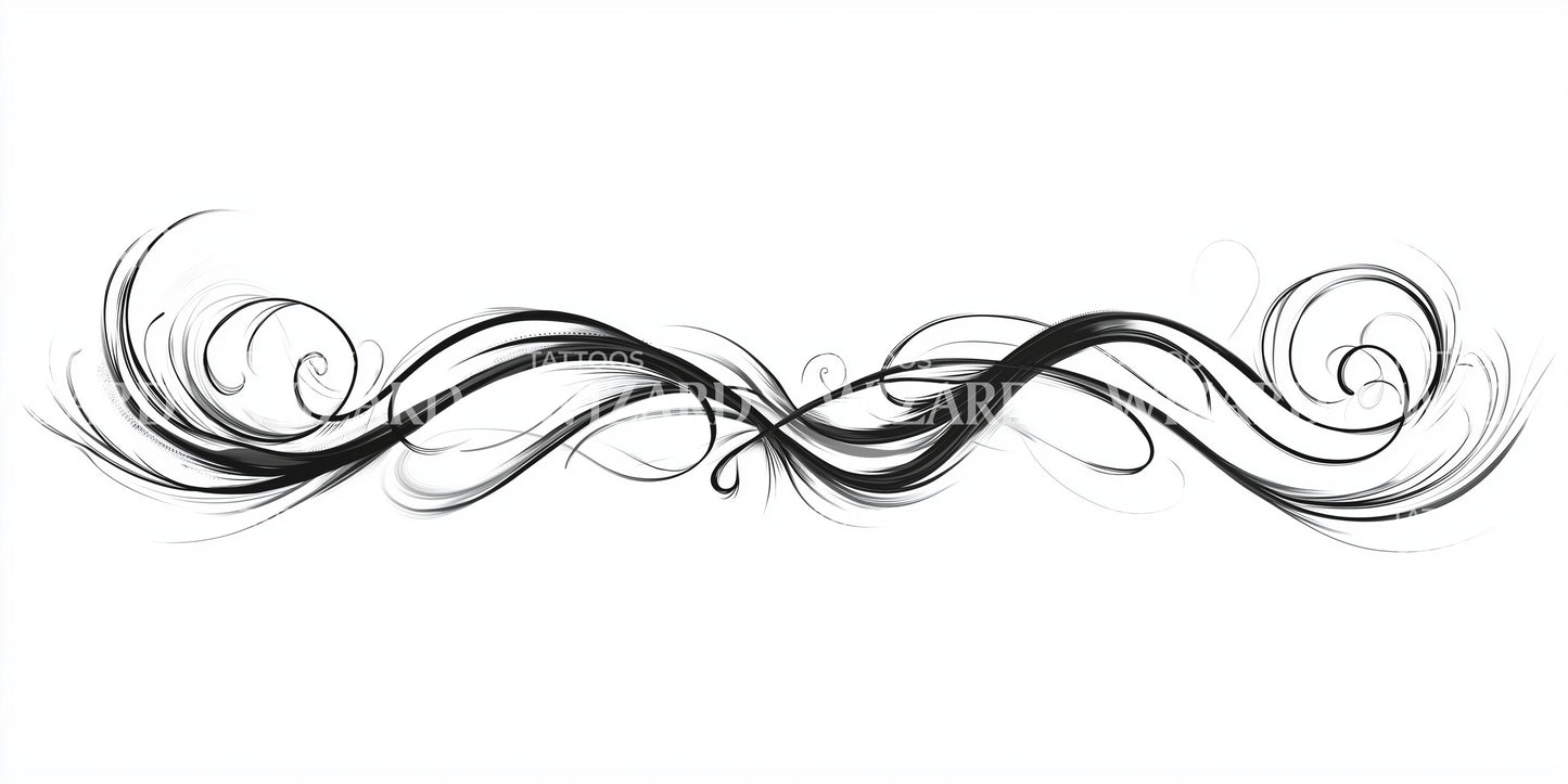 Ornamental Scroll Tattoo Design