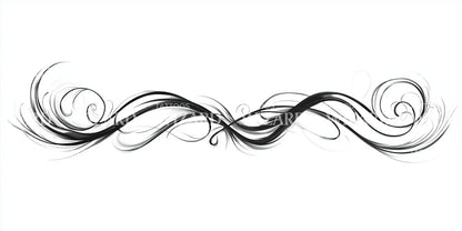 Ornamental Scroll Tattoo Design