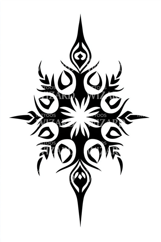 Ornamental Snowflake Sigil Tattoo Design