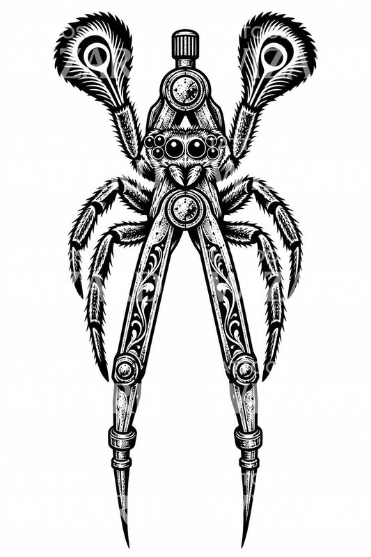 Ornamentales Spinnen-Tattoo