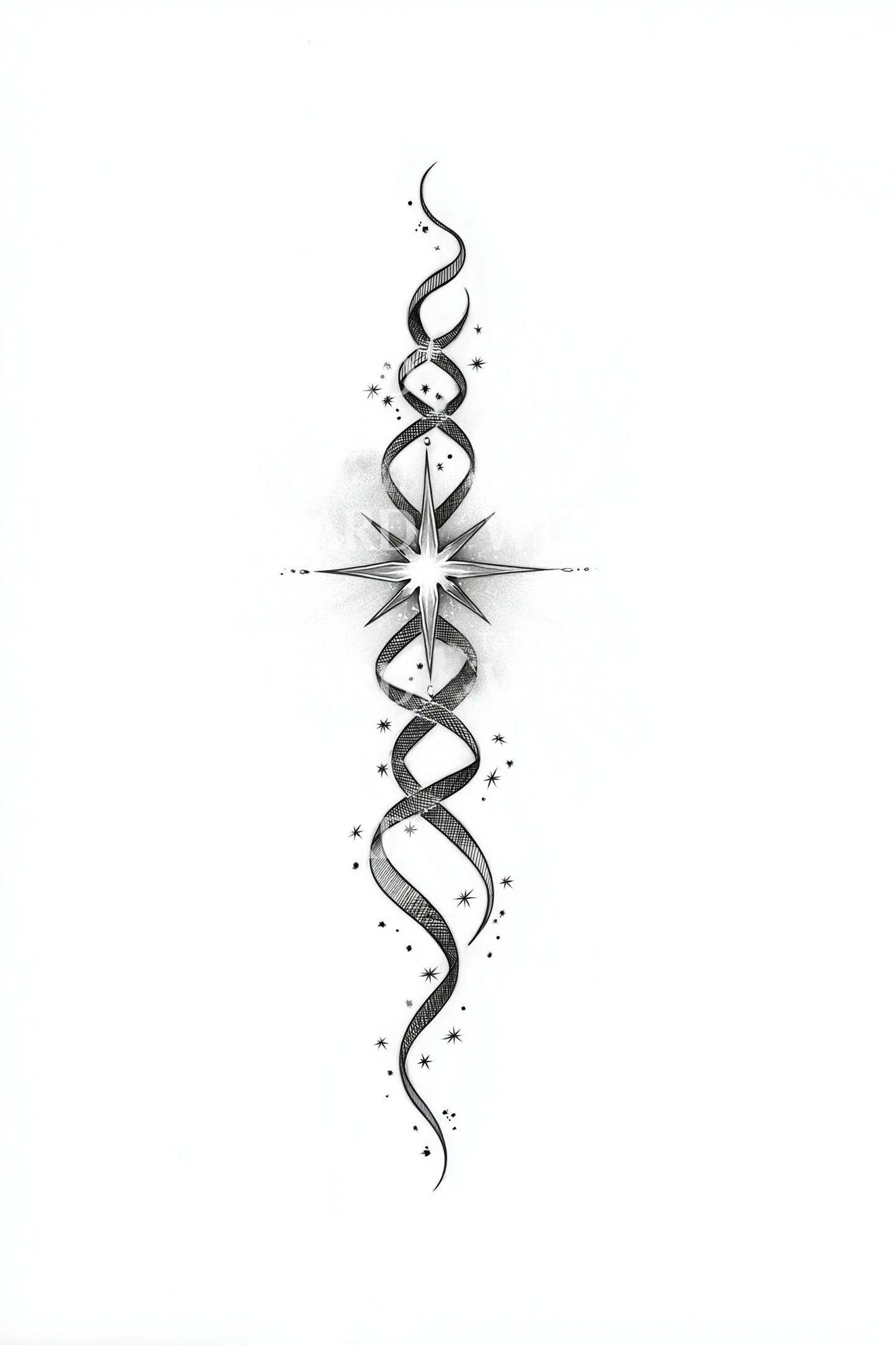 Ornamental Spiral Totem Tattoo Design