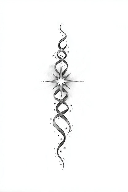 Ornamental Spiral Totem Tattoo Design