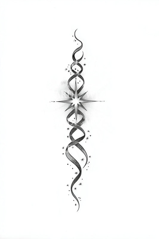 Ornamental Spiral Totem Tattoo Design