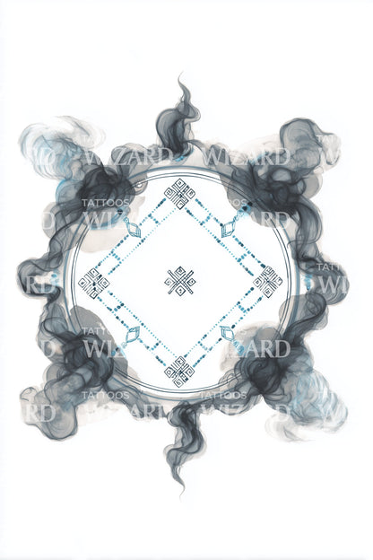 Ornate Alchemy Sigil Tattoo Illustration