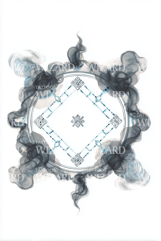 Ornate Alchemy Sigil Tattoo Illustration