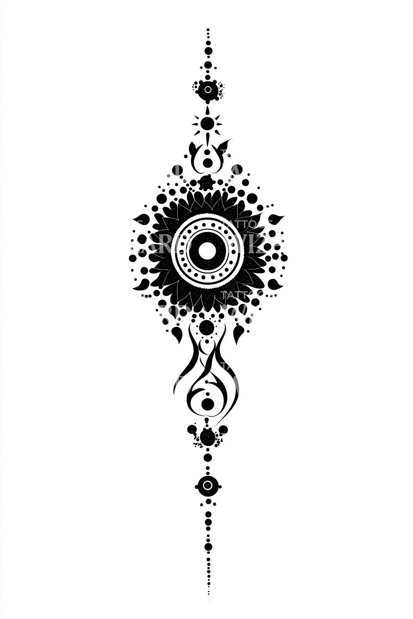Ornamentale Axis-Orb-Tattoo-Idee