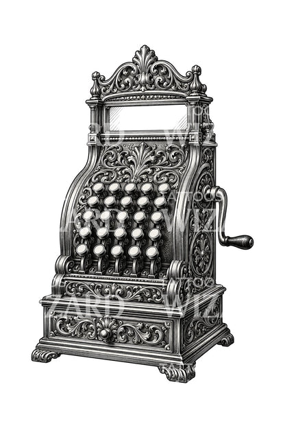 Ornamental tatueringsdesign med mässingskassa