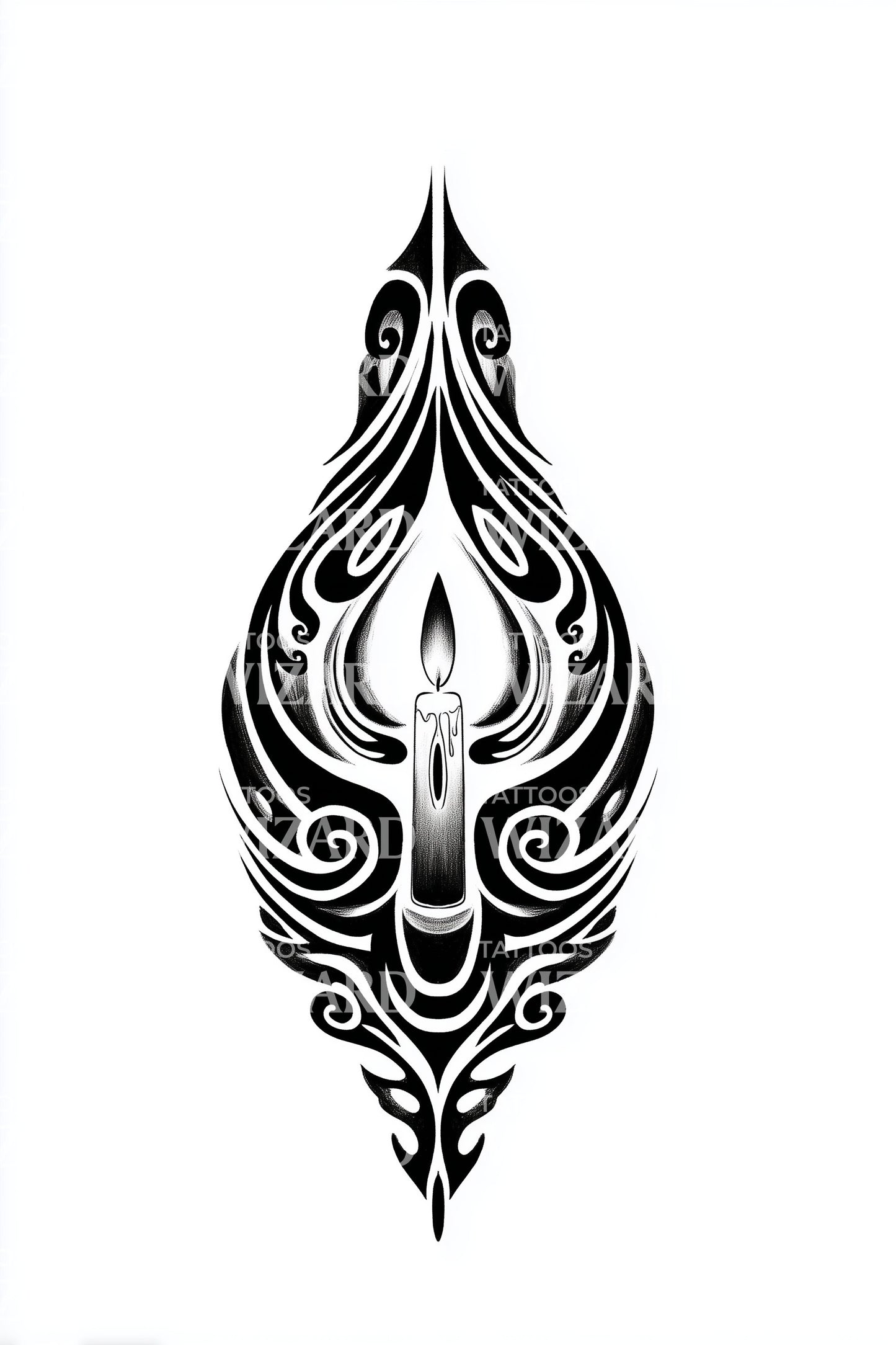 Ornerad Ljusväktare Tatuering Design