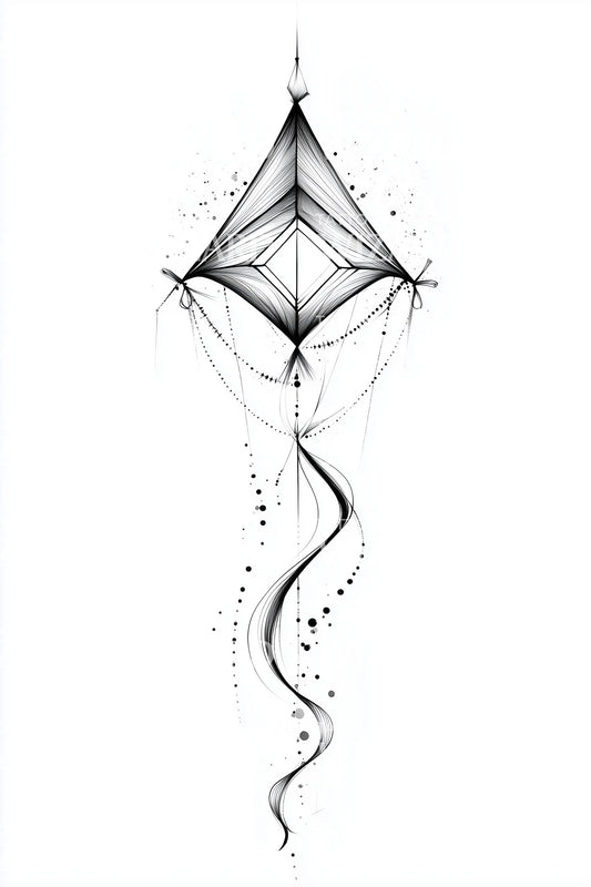 Verzierte Diamant-Drachen Tattoo-Idee