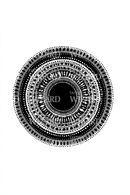 Ornate Disc Mandala Tattoo Design