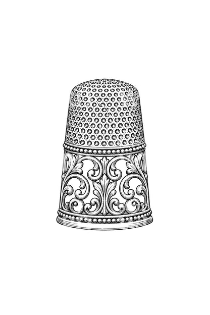 Tatueringsdesign | Ornate Filigree Thimble Tattoo Design