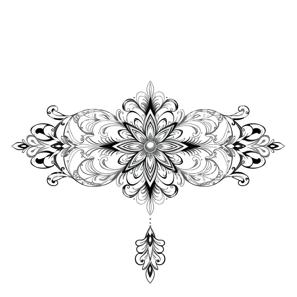 Ornate Floral Mandala Tattoo Design