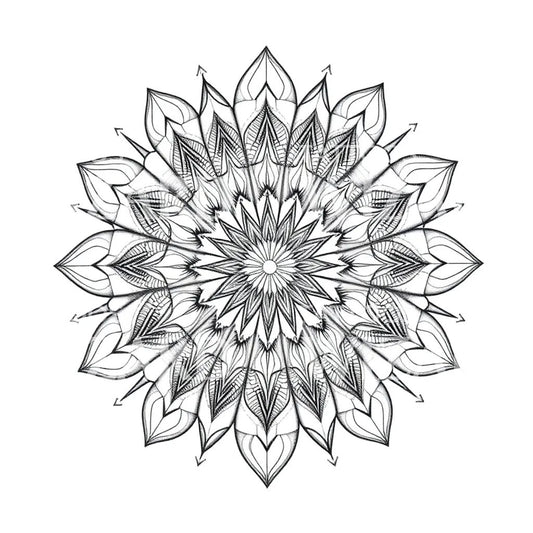 Ornate Floral Mandala Tattoo Design