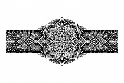 Ornate Mandala Band Tattoo Design