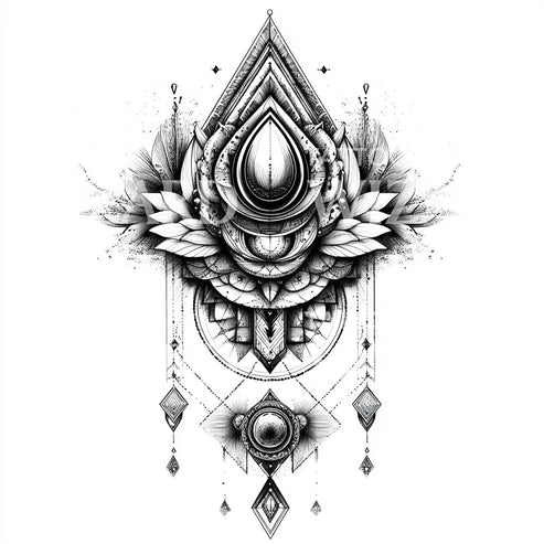 Ornate Medieval Geometric Tattoo Design – Tattoos Wizard Designs
