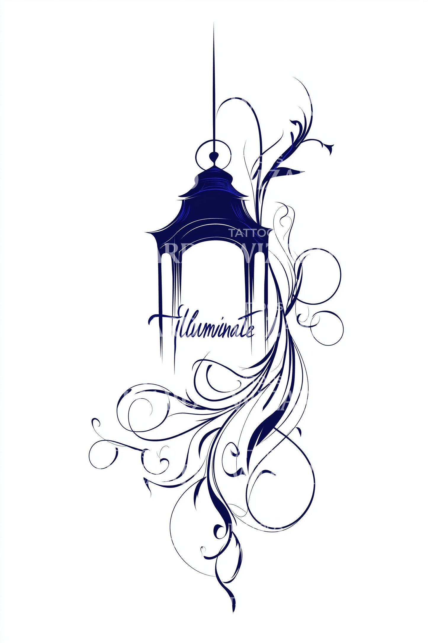 Ornate Minaret Flourish Tattoo Idea