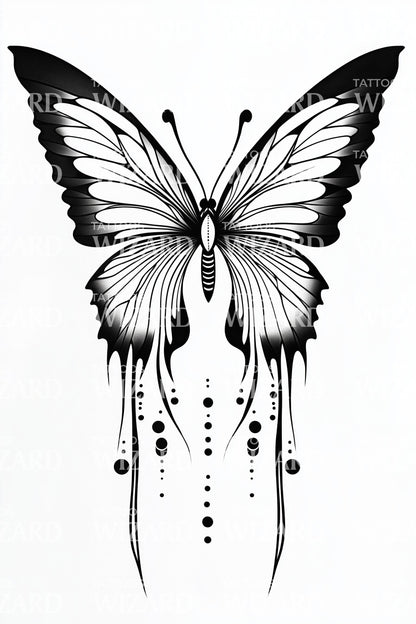 Ornate Monarch Butterfly Tattoo Design