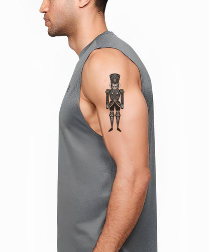 Ornate Folk Nutcracker Tattoo Design