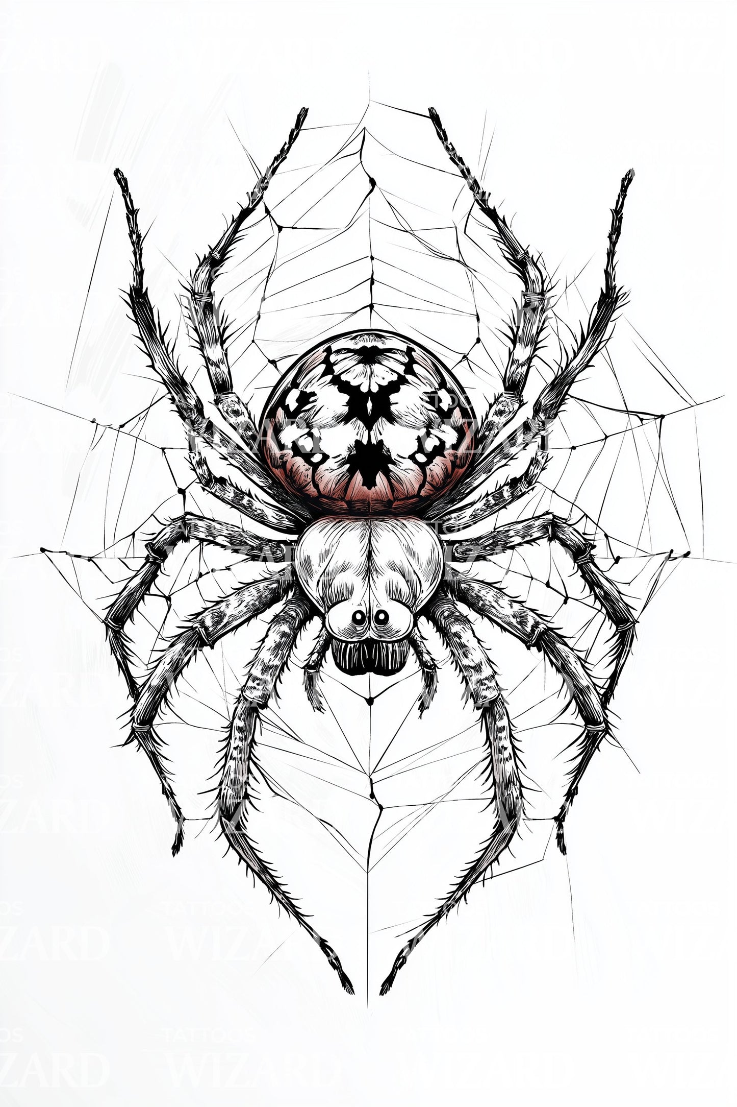 Ornate Orb Weaver Tattoo Design