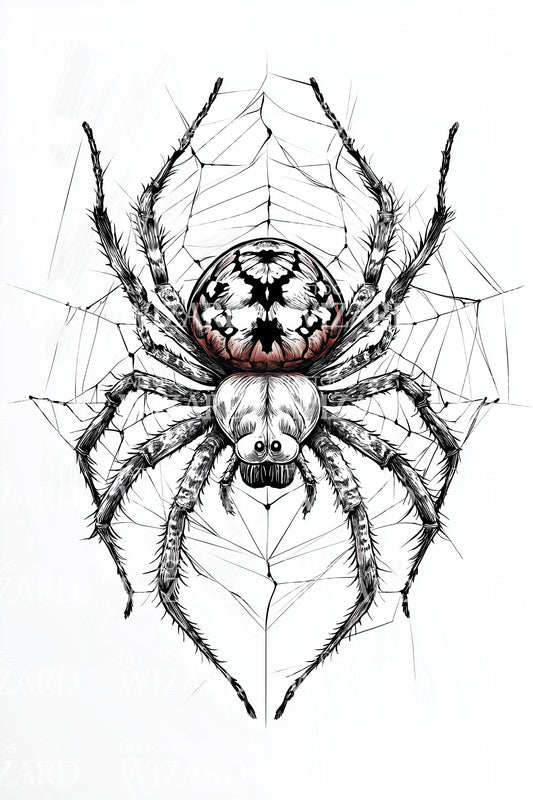 Ornate Orb Weaver Tattoo Design