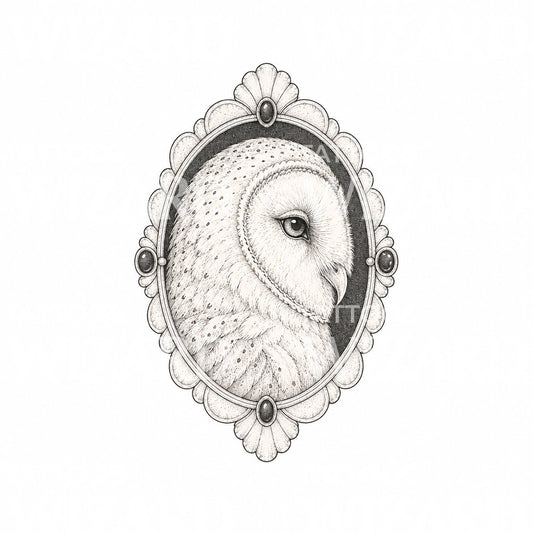Ornamenterat uggleporträtt