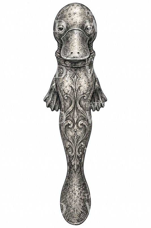 Ornate Platypus Tattoo Design