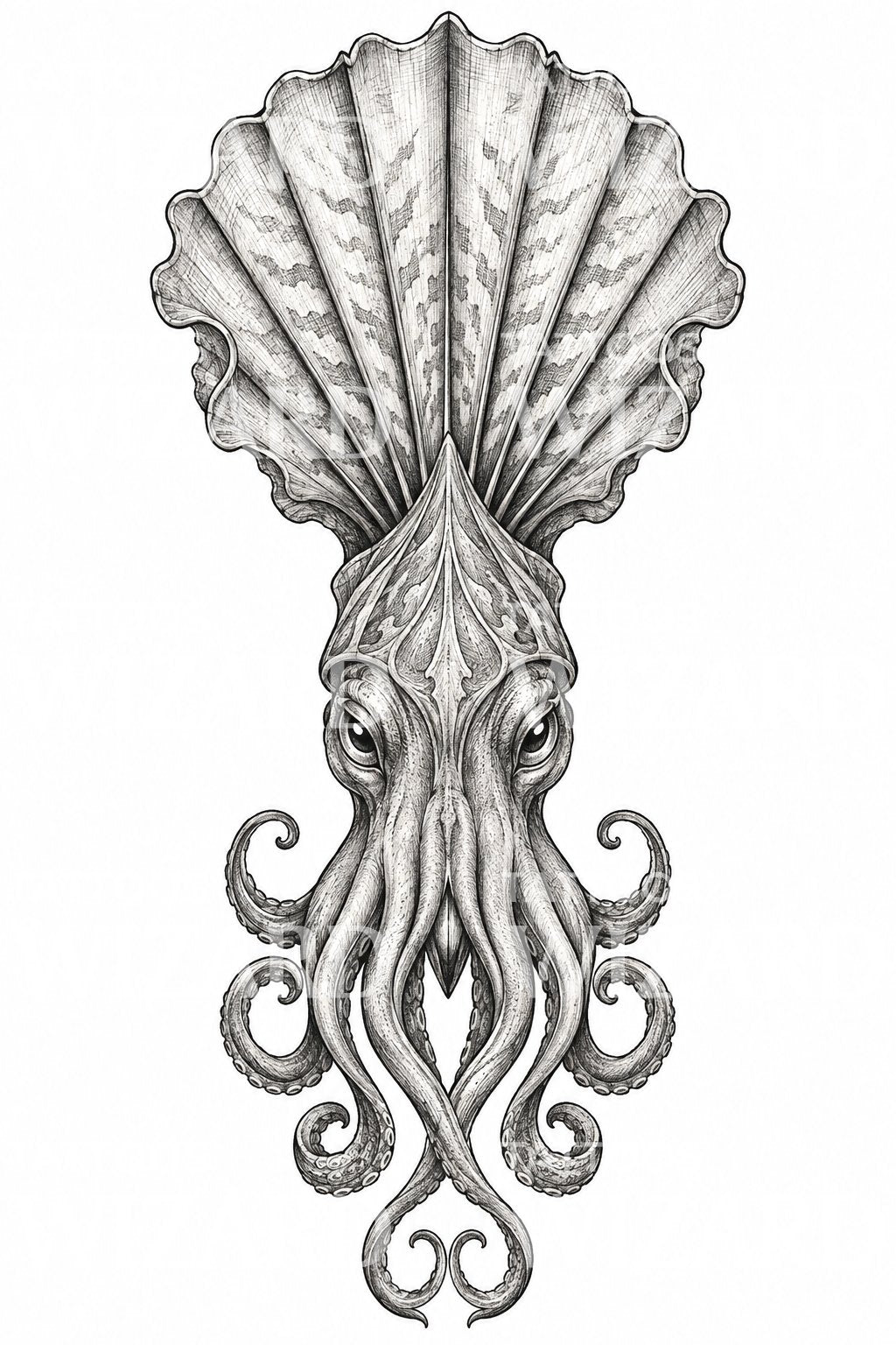 Ornamentální tetování chobotnice