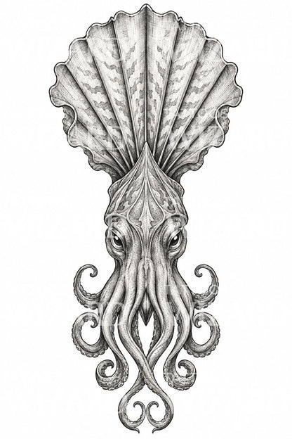 Ornamentální tetování chobotnice