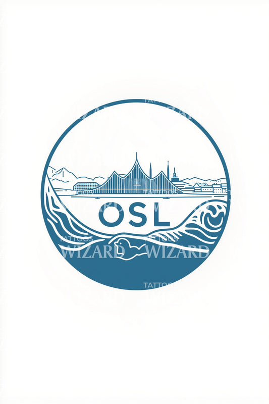 Oslo Blue Seal Tattoo Design