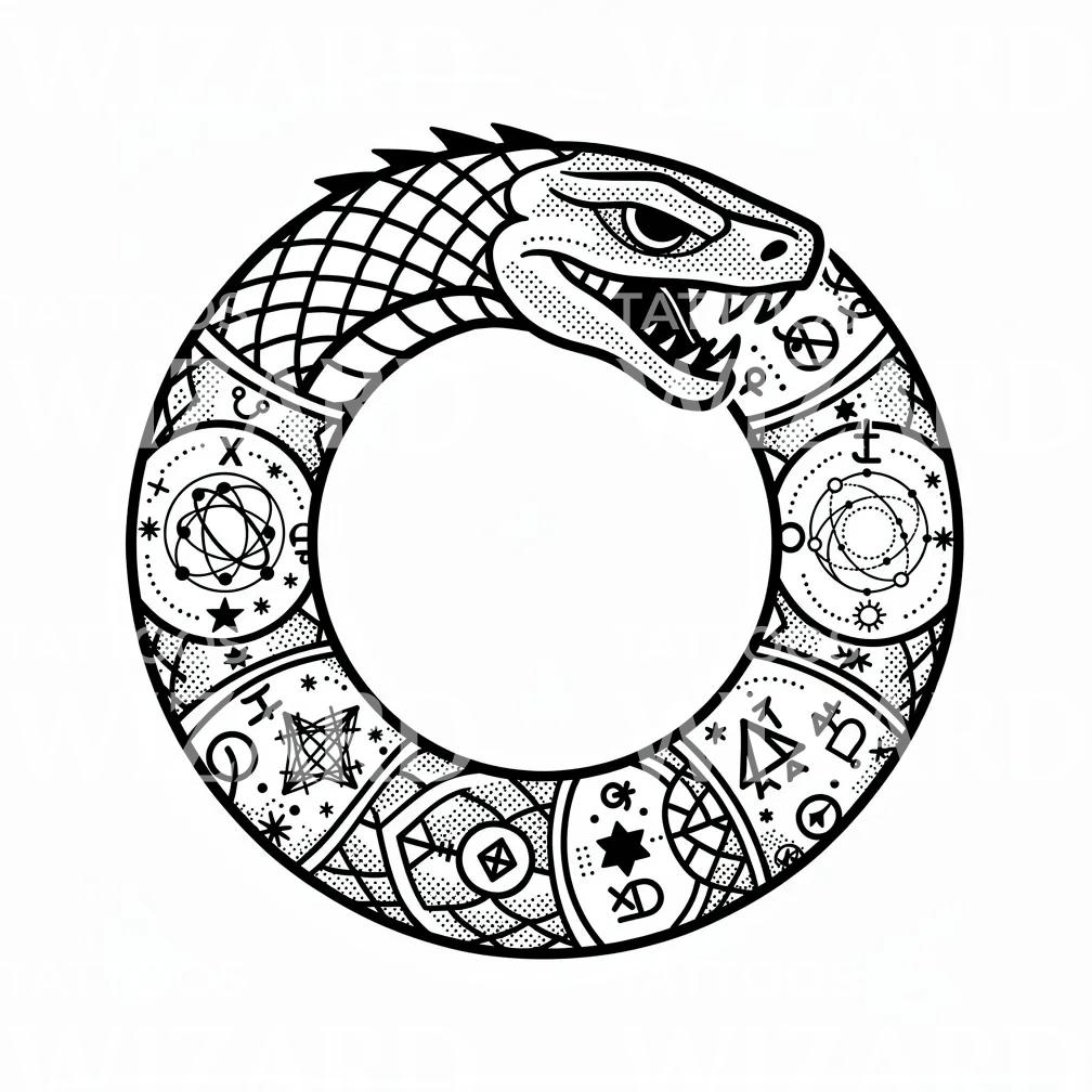 Ouroboros Alchemy Tattoo Design