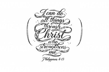 Oval Badge Scripture Tattoo Illustration