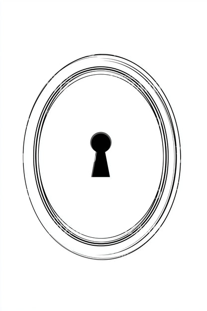 Oval Keyhole Tattoo Design