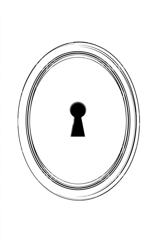 Oval Keyhole Tattoo Design