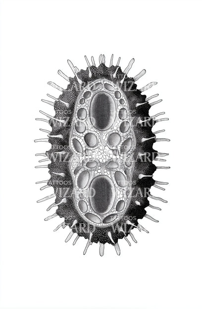 Oval Microbe Study Tattoo Design