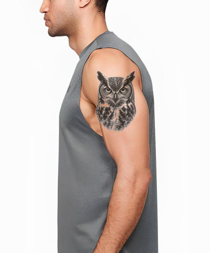 Owl Portrait Tattoo Design