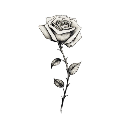 Sketch Rose Tattoo Design