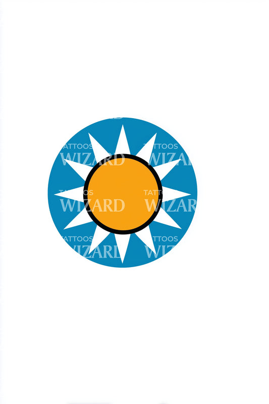 Palau Gouden Zon Tatoeage Ontwerp