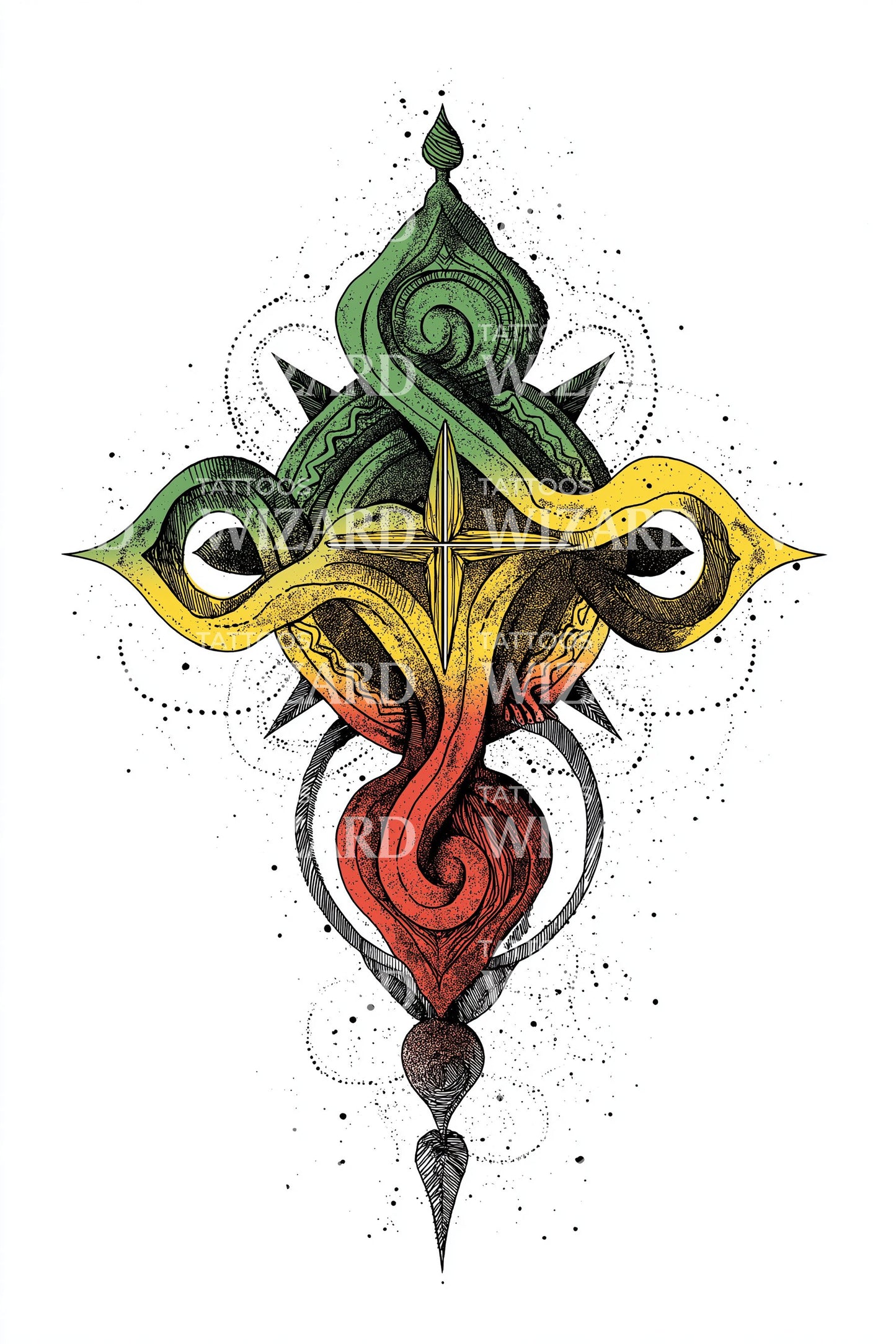 Desenho de Tatuagem Nó Pan-Africano