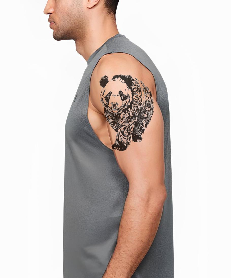 Panda With Tattoos Tattoo Idea