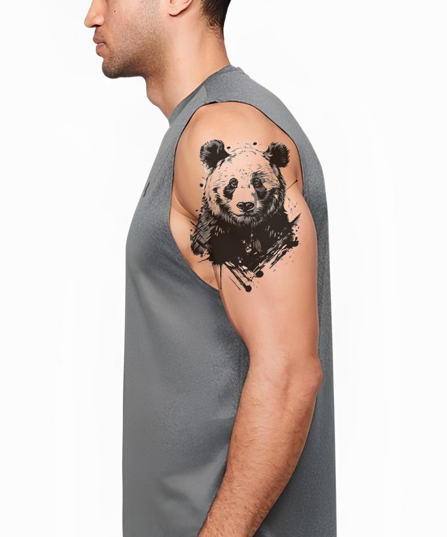 Watercolor Panda Tattoo Idea