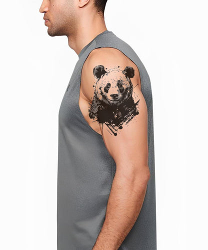 Akvarel Panda Tatoveringsidé