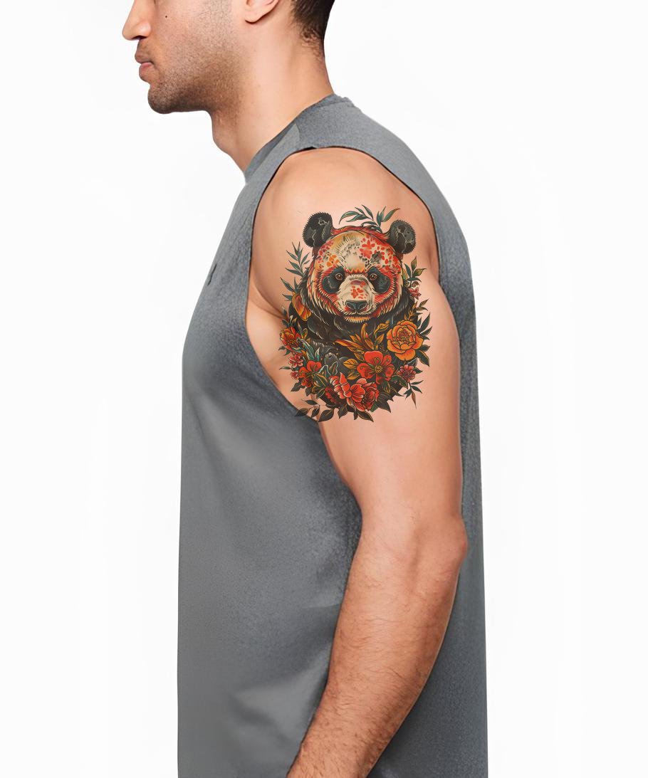 Neotraditional Panda Tattoo Idea