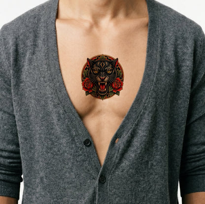 Neotradisjonal Panter Tatoveringsdesign