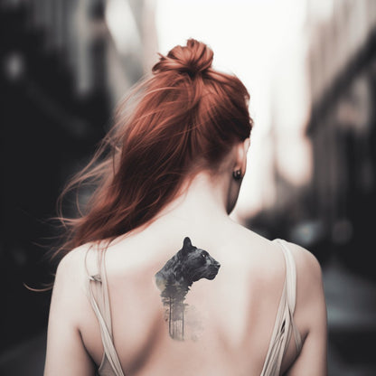 Black Panther fuld ærme tatoveringsdesign