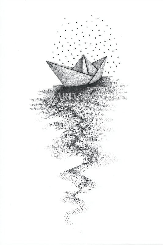 Idea tatuaggio Riflessi della barca di carta