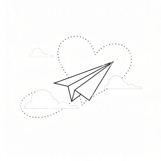 Papirflyver hjerte tatoveringsdesign